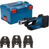 Bosch Utensile da pressatura a batteria GPT 18V-19 Professional solo, 18Volt, Kit M, Macchina della pressa blu