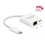 DeLOCK 65402 scheda di rete e adattatore Ethernet 5000 Mbit/s bianco, Cablato, USB tipo-C, Ethernet, 5000 Mbit/s, Bianco