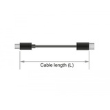 DeLOCK 85532 cavo USB 0,5 m USB 3.2 Gen 1 (3.1 Gen 1) USB C Nero, Cavo di prolunga Nero, 0,5 m, USB C, USB C, USB 3.2 Gen 1 (3.1 Gen 1), Nero