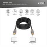 Digitus AK-330126-200-S, Cavo Nero