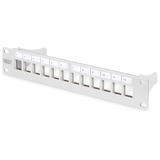 Digitus Pannello patch modulare, 12 porte, non equipaggiato, Patch Panel grigio
