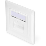 Digitus Presa dati CAT.6A, da incasso, schermata, 2x RJ-45 LSA, Scatola di giunzione bianco