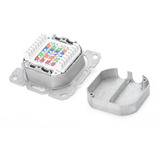 Digitus Presa dati CAT.6A, da incasso, schermata, 2x RJ-45 LSA, Scatola di giunzione bianco
