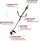 EINHELL Decespugliatore professionale a batteria GP-BC 36/430 Li BL-Solo, 36Volt (2x18V) rosso/Nero