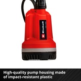 EINHELL GE-PP 18 RB Li - Solo 2 bar 3000 l/h, Pompe immersione e pressione rosso/Nero, Batteria, 2 bar, 3000 l/h