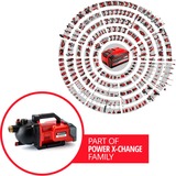 Einhell AQUINNA 2,6 bar 3000 l/h rosso/Nero, Batteria, 2,6 bar, 3000 l/h, Nero, Rosso