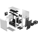 Fractal Design Meshify 2 Mini White TG Clear Tint, Chassis Tower bianco