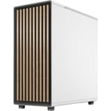 Fractal Design North Chalk White TG Clear, Chassis Tower bianco/legno