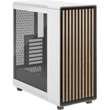 Fractal Design North Chalk White TG Clear, Chassis Tower bianco/legno