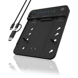 ICY BOX IB-2915MSCL-C31 USB 3.2 Gen 2 (3.1 Gen 2) Type-C Nero, Docking station HDD, SSD, SATA, Seriale ATA II, Serial ATA III, 2.5,3.5,M.2, USB 3.2 Gen 2 (3.1 Gen 2) Type-C, Nero, Plastica
