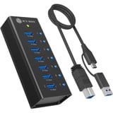 ICY BOX IB-AC618a, Hub USB Nero