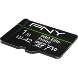 PNY Pro Elite Prime microSD 1 TB, Scheda di memoria Nero/Verde
