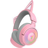Razer Kraken Kitty V3 Pro Quartz, Cuffia da gioco rosa/grigio