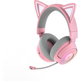 Razer Kraken Kitty V3 Pro Quartz, Cuffia da gioco rosa/grigio