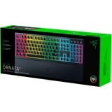 Razer Ornata V3 tastiera USB QWERTZ Tedesco Nero, Tastiera da gioco Nero, Full-size (100%), USB, Interruttore a chiave a membrana, QWERTZ, LED RGB, Nero