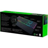 Razer Ornata V3 tastiera USB QWERTZ Tedesco Nero, Tastiera da gioco Nero, Full-size (100%), USB, Interruttore a chiave a membrana, QWERTZ, LED RGB, Nero