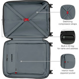 Wenger Prymo Carry-On, valigia rigida, Carrello antracite