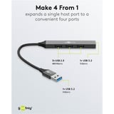 goobay 74456, Hub USB grigio chiaro