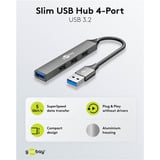 goobay 74456, Hub USB grigio chiaro