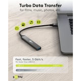 goobay 74456, Hub USB grigio chiaro