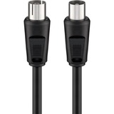 goobay COAX025 cavo coassiale 2,5 m Nero, 2,5 m, Coassiale, Coassiale, Coassiale