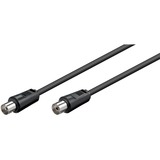 goobay COAX025 cavo coassiale 2,5 m Nero, 2,5 m, Coassiale, Coassiale, Coassiale