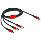 DeLOCK 86713 cavo USB 1 m USB 2.0 USB C Nero, Rosso Nero/Rosso, 1 m, USB C, USB 2.0, Nero, Rosso