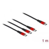 DeLOCK 86713 cavo USB 1 m USB 2.0 USB C Nero, Rosso Nero/Rosso, 1 m, USB C, USB 2.0, Nero, Rosso