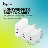 Digitus Caricatore USB GaN 30W, 1x USB-C, 1x USB-A, Caricabatterie bianco