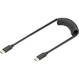 Digitus Cavo a spirale USB 2.0 USB-C > USB-C Nero