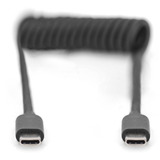 Digitus Cavo a spirale USB 2.0 USB-C > USB-C Nero