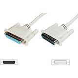 Digitus Cavo di prolunga per trasferimento dati seriale, D-Sub25 (spina) > D-Sub25 (presa) beige