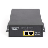 Digitus Iniettore Gigabit Ethernet PoE++ 802.3at, 95 W, Iniettore PoE Nero