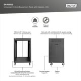 Digitus Rack universale da 19 pollici con ruote, Chassis server rack Nero