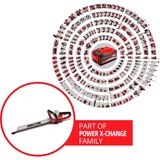 EINHELL ARCURRA Doppia lama 2400 W 2,85 kg, Tagliasiepi rosso/Nero, Batteria, 2400 W, 18 V, 2,85 kg, 200 mm, 1030 mm