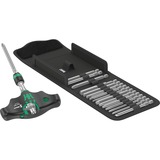 Wera Kraftform Kompakt 400 RA Set 1, con funzione a cricchetto, Set di bit Nero/Verde