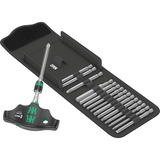 Wera Kraftform Kompakt 400 RA Set 1, con funzione a cricchetto, Set di bit Nero/Verde