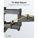 goobay Supporto da parete per TV Pro FULLMOTION (L), Montaggio a parete Nero
