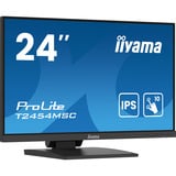 iiyama ProLite T2454MSC-B2AG Monitor PC 60,5 cm (23.8") 1920 x 1080 Pixel Full HD LED Touch screen Multi utente Nero, Monitor LED Nero (opaco), 60,5 cm (23.8"), 1920 x 1080 Pixel, Full HD, LED, 4 ms, Nero