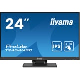 iiyama ProLite T2454MSC-B2AG Monitor PC 60,5 cm (23.8") 1920 x 1080 Pixel Full HD LED Touch screen Multi utente Nero, Monitor LED Nero (opaco), 60,5 cm (23.8"), 1920 x 1080 Pixel, Full HD, LED, 4 ms, Nero
