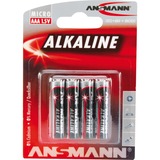 Ansmann Batterie alcaline non ricaricabili Batteria monouso, Alcalino, 1,5 V, 4 pz, Multicolore, 10,5 mm