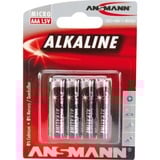 Ansmann Batterie alcaline non ricaricabili, Batteria Batteria monouso, Alcalino, 1,5 V, 4 pz, Multicolore, 10,5 mm