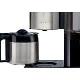 Bosch TKA8A683 macchina per caffè Automatica/Manuale Macchina da caffè con filtro 1,1 L nero lucido/in acciaio inox, Macchina da caffè con filtro, 1,1 L, Caffè macinato, 1100 W, Nero, Acciaio inossidabile