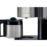 Bosch TKA8A683 macchina per caffè Automatica/Manuale Macchina da caffè con filtro 1,1 L, Macchina fa filtro nero lucido/in acciaio inox, Macchina da caffè con filtro, 1,1 L, Caffè macinato, 1100 W, Nero, Acciaio inossidabile