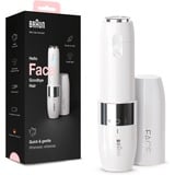 Braun Face FS1000 Mini Depilatore Donna, Depilazione Elettrica Viso, Facile E Veloce, Tocco Finale Per Baffetti, Mento E Guance, Per Un Make-up Più Semplice, Ideale In Viaggio, Con Luce Smartlight, Bianco bianco/cromo, Depilazione Elettrica Viso, Facile E Veloce, Tocco Finale Per Baffetti, Mento E Guance, Per Un Make-up Più Semplice, Ideale In Viaggio, Con Luce Smartlight, Bianco, Bianco, Cina, Batteria, Stilo AA, Alcalino, 97 g