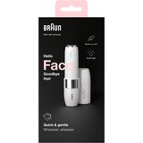 Braun Face FS1000 Mini Depilatore, Epilazione Elettrica Viso Donna, Bianco bianco/cromo, Epilazione Elettrica Viso Donna, Bianco, Bianco, Cina, Batteria, Stilo AA, Alcalino, 97 g