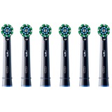 Braun Oral-B Pro Cross Action testine di ricambio confezione da 6, Testina Nero