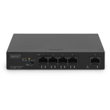 Digitus 4+1 porte Gigabit PoE, Interruttore Nero