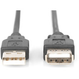 Digitus AK-300202-030-S, Cavo di prolunga Nero