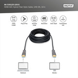 Digitus AK-330125-100-S, Cavo Nero